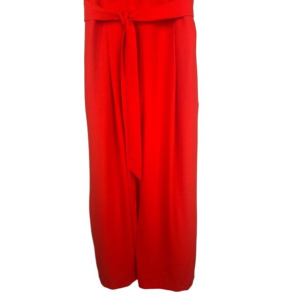 Banana Republic Red Size 12 Sleeveless Belted Jumpsuit NWT - Picture 6 of 15